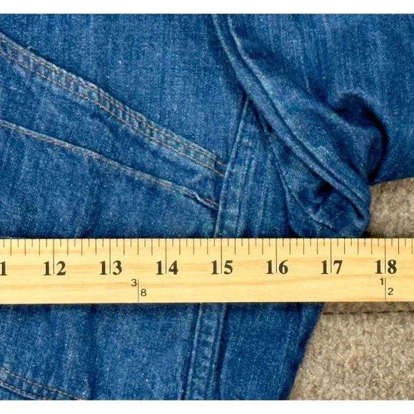 Rumble‎ Seats Rare Vtg Women's Button Up Long Sleeve Soft Denim Jacket Size M - Picture 13 of 15